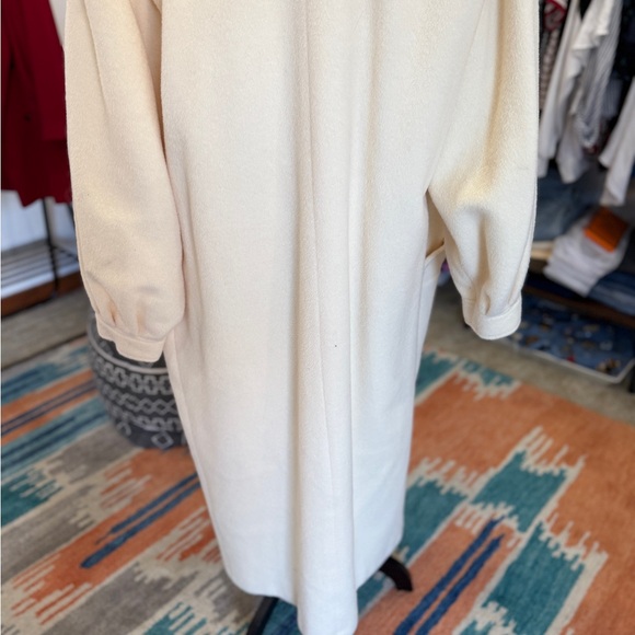 Vintage Wool Cream Long Coat - Picture 5 of 10
